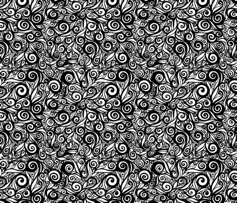 Repeating Abstract Black and White Swirl Pattern fabric - sometimesiswirl - Spoonflower