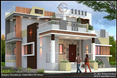 Er Ajay Gavhane 9970757664 Bungalow House Design Duplex House