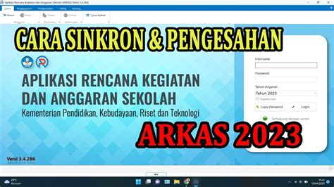 Tutorial ARKAS Cara Sinkron Dan Pengesahan ARKAS 2023 YouTube