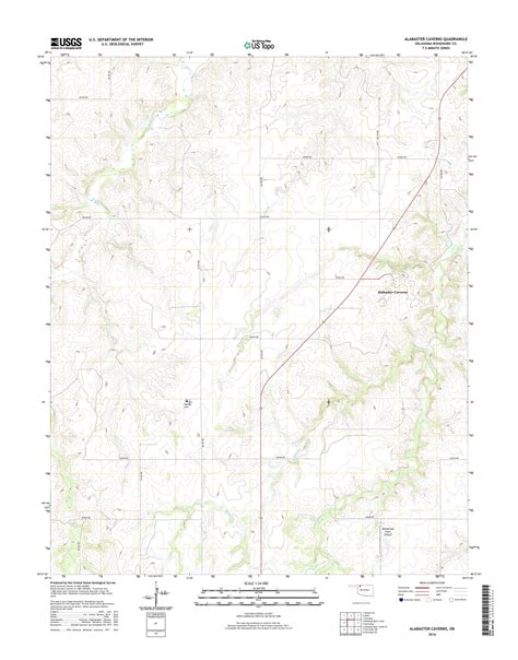 Mytopo Alabaster Caverns Oklahoma Usgs Quad Topo Map