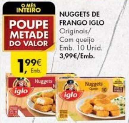 Promoção Nuggets de Frango Iglo 10 Unid em Pingo Doce