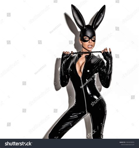 Sexy Blonde Woman Posing Latex Costume Stock Photo Shutterstock
