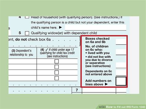 How To Fill Out Irs Form 1040 With Form Wikihow