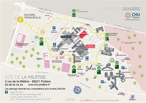 Plans Et Acc S Site Du Chu De Poitiers