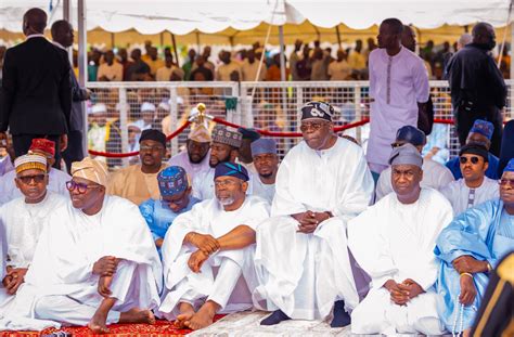 Tinubu Observes Eid Prayers In Lagos Implores Nigerians To Show More