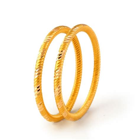 Striped Gold Bangle Bhima Jewellers