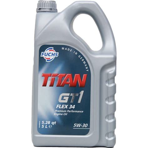 Двигателно масло FUCHS TITAN GT1 FLEX 34 5W30 5L Масла греси