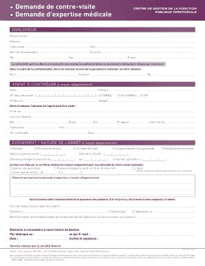 Fillable Online Cdg Extranet Demande De Contre Visite Demande D