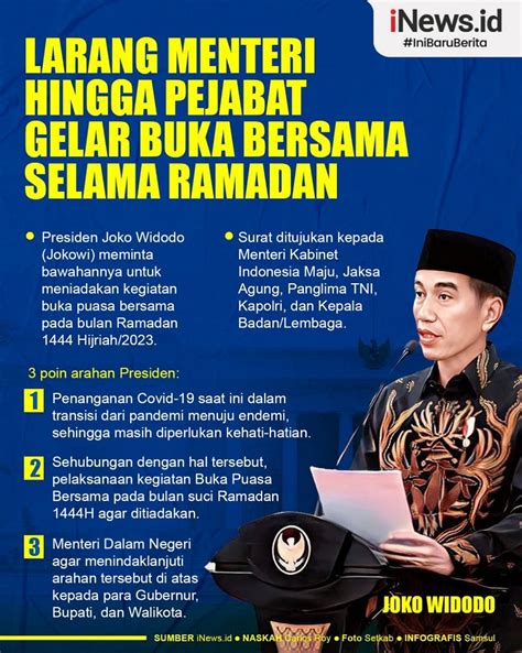 Infografis Larang Menteri Hingga Pejabat Gelar Buka Bersama Selama