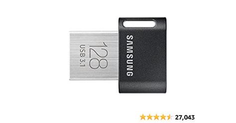 SAMSUNG FIT Plus 3.1 USB Flash Drive, 128GB, 400MB/s, Plug In and Stay ...