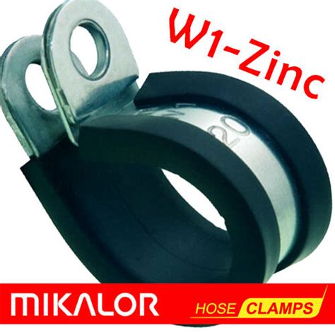 Epdm Rubber Lined P Clips Mikalor Zinc Plated Mild Steel W P