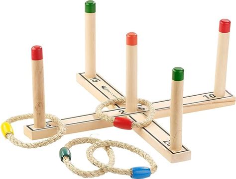 Playtastic Jeu En Bois De Lancer D Anneaux Amazon Fr Cuisine Et Maison