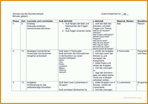 Atemberaubend Unterrichtsplanung Vorlage Genial Unglaubliche 647384