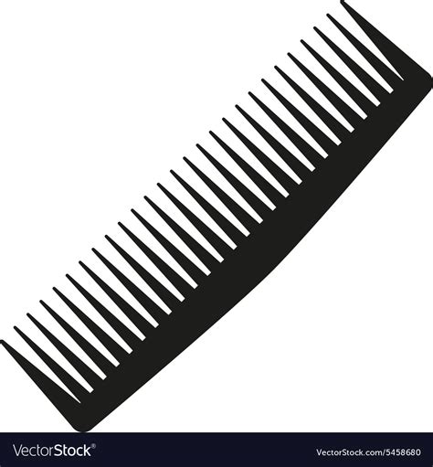 The Comb Icon Barbershop Symbol Flat Royalty Free Vector