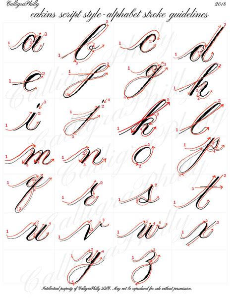 Copperplate Calligraphy Alphabet Printable