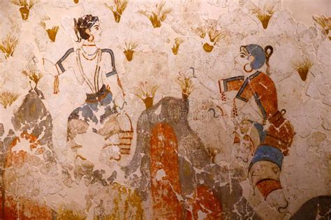 Mural From Akrotiri Thera Santorini Minoan Civilization Th Century