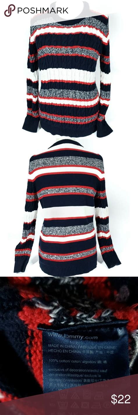 Tommy Hilfiger Womens Xl Cable Knit Sweater