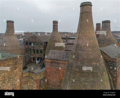 Stoke On Trent Staffordshire England Old Gladstone Potteries And Museum With Bottle Ovens In