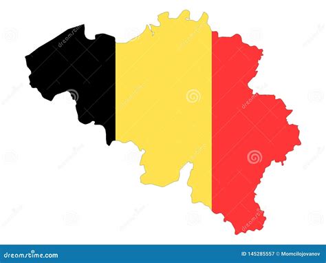 Cz Ca Flaga Belgia I Mapa Ilustracja Wektor Ilustracja Z O Onej Z