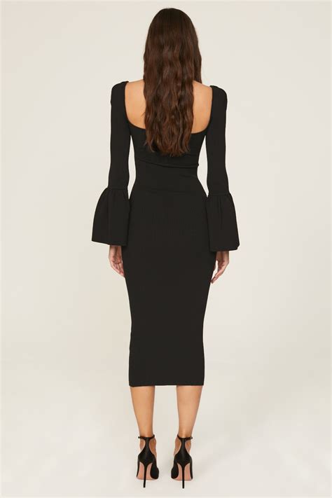 Bow Bust Midi Dress By Self Portrait Rent The Runway