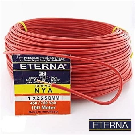 Jual Kabel Listrik Nya Eterna 1x2 5mm 1 X 2 5 Mm 100M 100 Meter Kabel