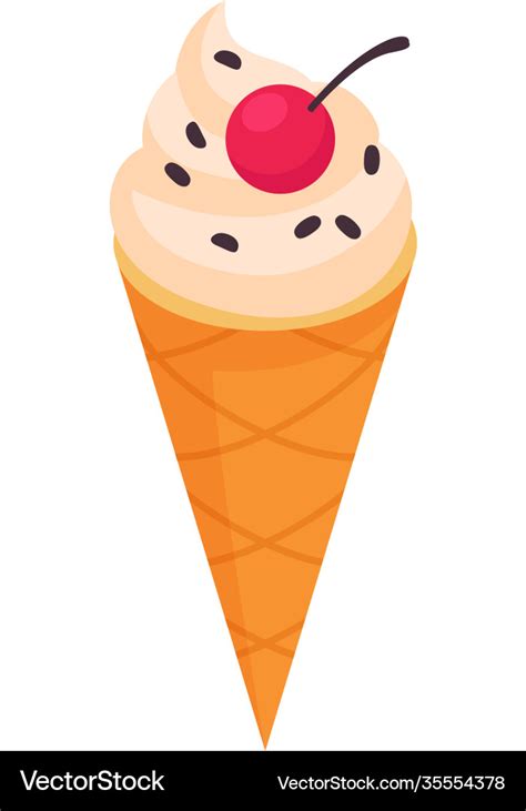 Cherry Ice Cream Composition Royalty Free Vector Image