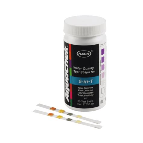 2755250 Hach Aquachek 5 In 1 Multiparameter Water Quality Test Strips