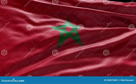 K Render Morocco Flag Video Waving In Wind Morocco Flag Wave Loop