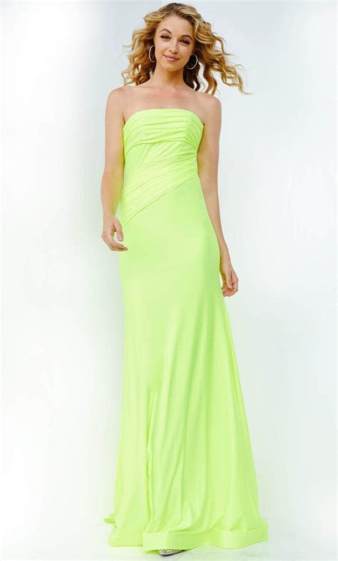 Jvn By Jovani Jvn09027 Strapless Ruched Prom Gown Couture Candy