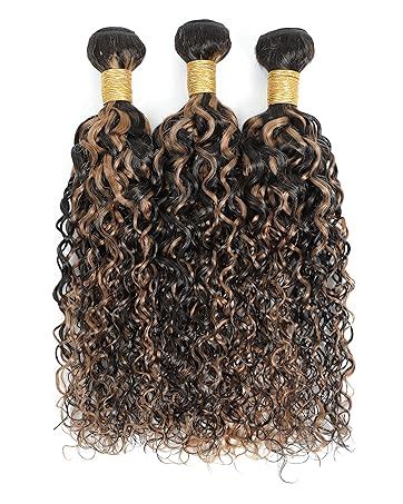 Amazon Anmetan Black And Brown Honey Blonde Highlight Water Wave