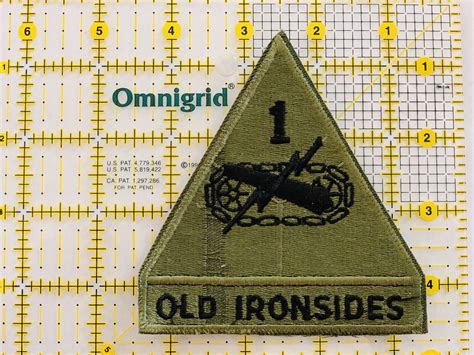 Us Army 1st Armored Division Old Ironsides Patch Armor Tank Patch Ebay