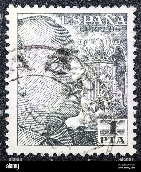 Spain Circa 1939 A Stamp Printed In Spain Shows Portrait Of General