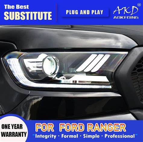 AKD Faros Delanteros LED Para Ford Ranger Faros Delanteros Se Al De