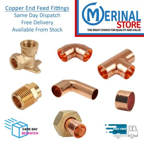 Copper Pipe Fittings End Feed Connectors Solder Plumbing 10mm 15mm 22mm 28mm £101 Picclick Uk