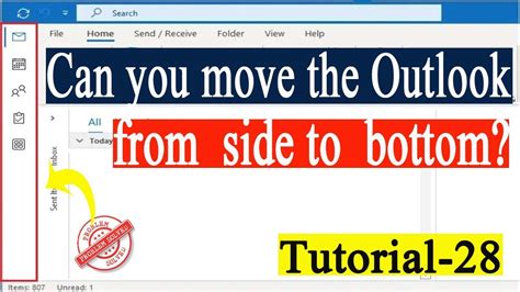 How To Move Outlook Navigation Bar From Side To Bottom Method 01 Youtube