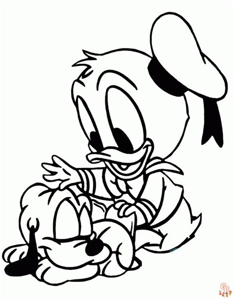 Donald Duck Baby Coloring Pages