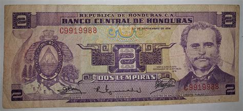 2 Lempiras Centennial Marco Aurelio Soto Government Honduras Numista