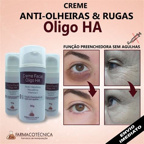 Creme Facial Anti Olheiras E Rugas Oligo Ha Tratamento Intensivo