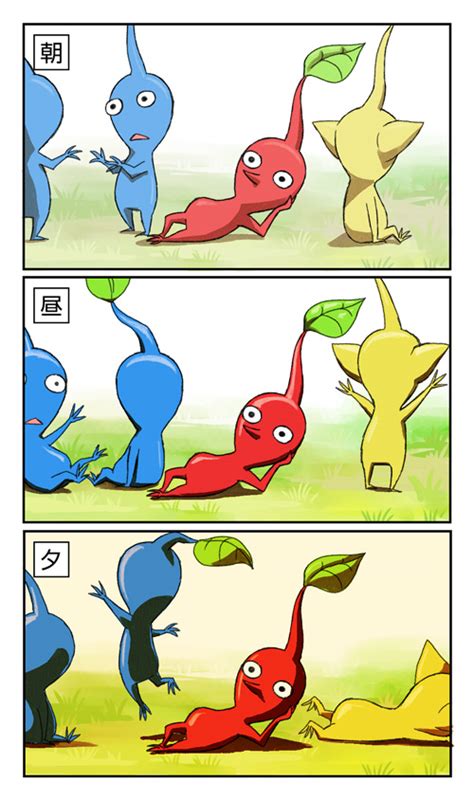 Red Pikmin Yellow Pikmin And Blue Pikmin Pikmin Drawn By Naru Wish