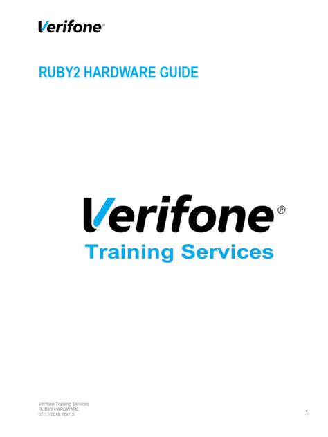 Verifone: Ruby2 Register - Hardware Guide | PDF | Computer Hardware | Booting