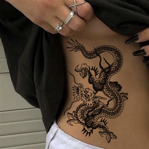 Tatouage Éphémère Dragon Japonais Paradis Japonais