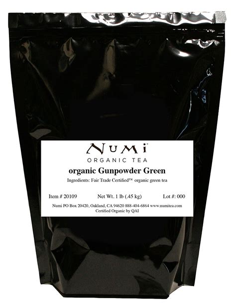 Numi Organic Tea Gunpowder Green Loose Leaf Tea Ounce Bulk Pouch