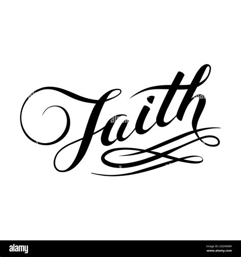 Faith Calligraphy Hand Written Vector Lettering Christian Quote For