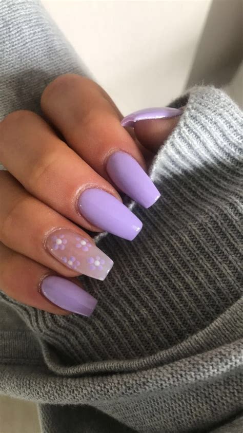 Light Purple Nails Purple Acrylic Nails Acrylic Nails Coffin Short