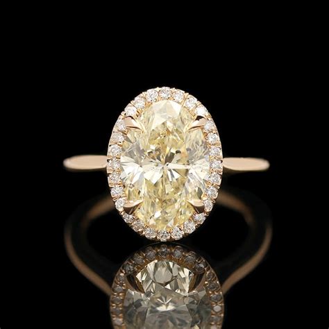 14k Yellow Gold 3 63 CTW Diamond Halo Ring Sindur Style