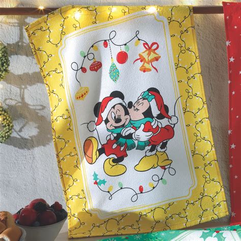 Pano Copa Felpudo Estampado Döhler Mickey e Minnie 21 Natal