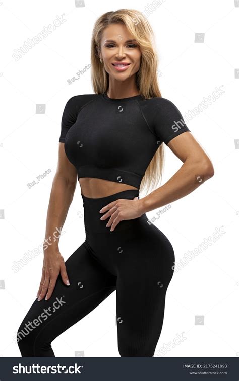 Blonde Fit Girl Leggings Top On Stock Photo 2175241993 Shutterstock
