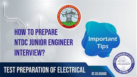 Ntdc Junior Engineer Interview Preparation Tips Ntdc Electrical Engr