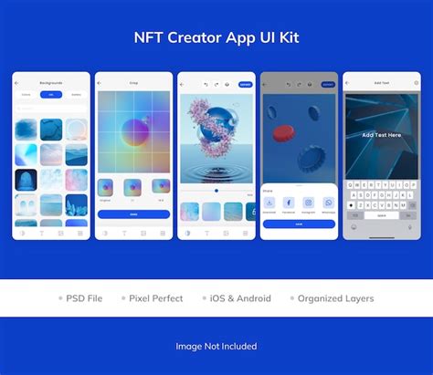 Nft Creator App Ui Kit PSD Premium