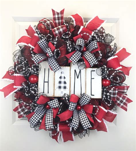 Buffalo Plaid Wreath Buffalo Plaid Christmas Wreath Winter Etsy